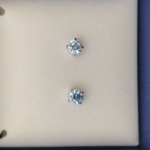 Light blue Swarovski earrings, NEW, with box.